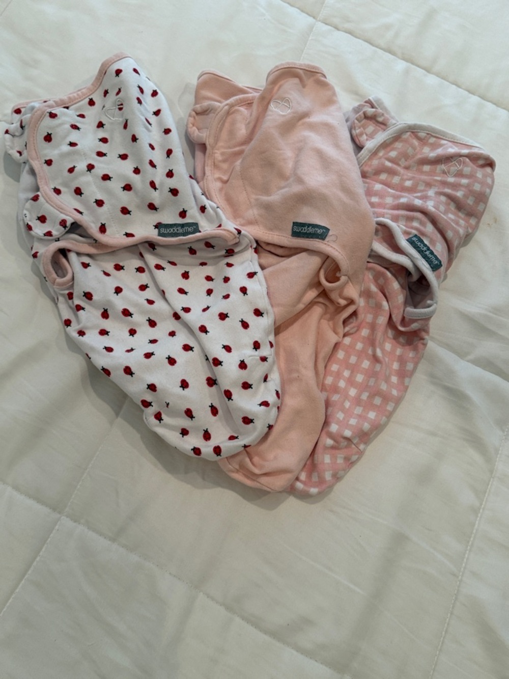 3 pink girls swaddleme Velcro S/M Baby Swaddles- newborn